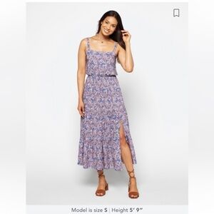 Nine Britton Sylvia Maxi Dress | Small | Floral Summer Sundress | Like New